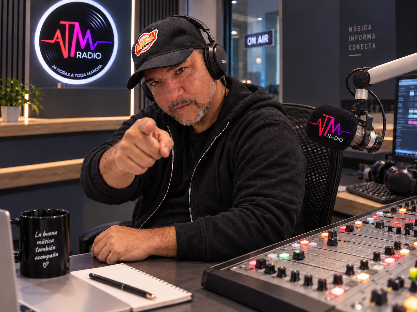 Visual destacado del programa Apaga la luz de ATM Radio FM · RE7